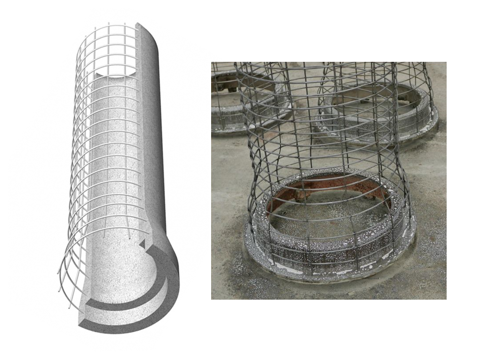 Plastic wheel rebar chair for precast concrete pipe